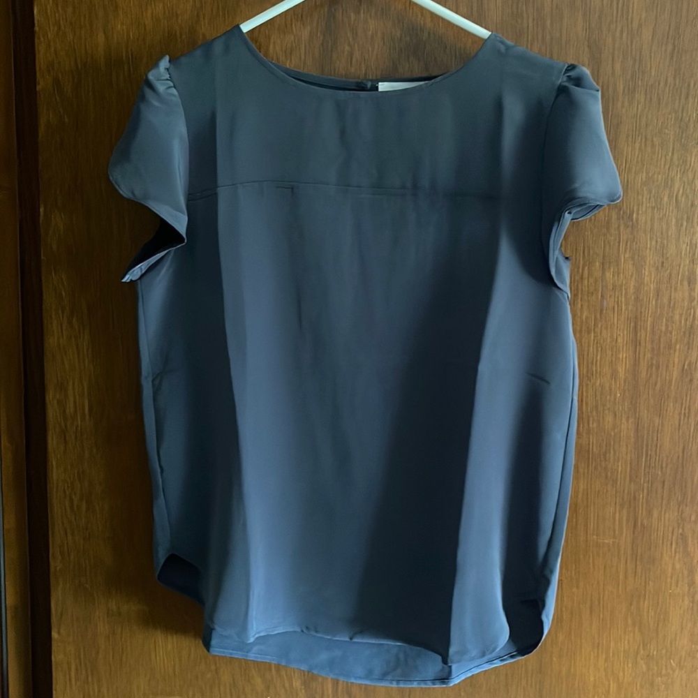 Gray Short Sleeve LOFT Dress Shirt
